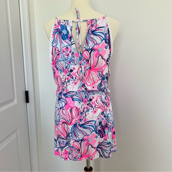 Lilly Pulitzer Romper Dress Floral Size XS Vacation Resort Preppy - Picture 4 of 11
